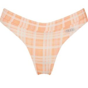 Triangl Plaid Bikini Bottoms in Peach🍑